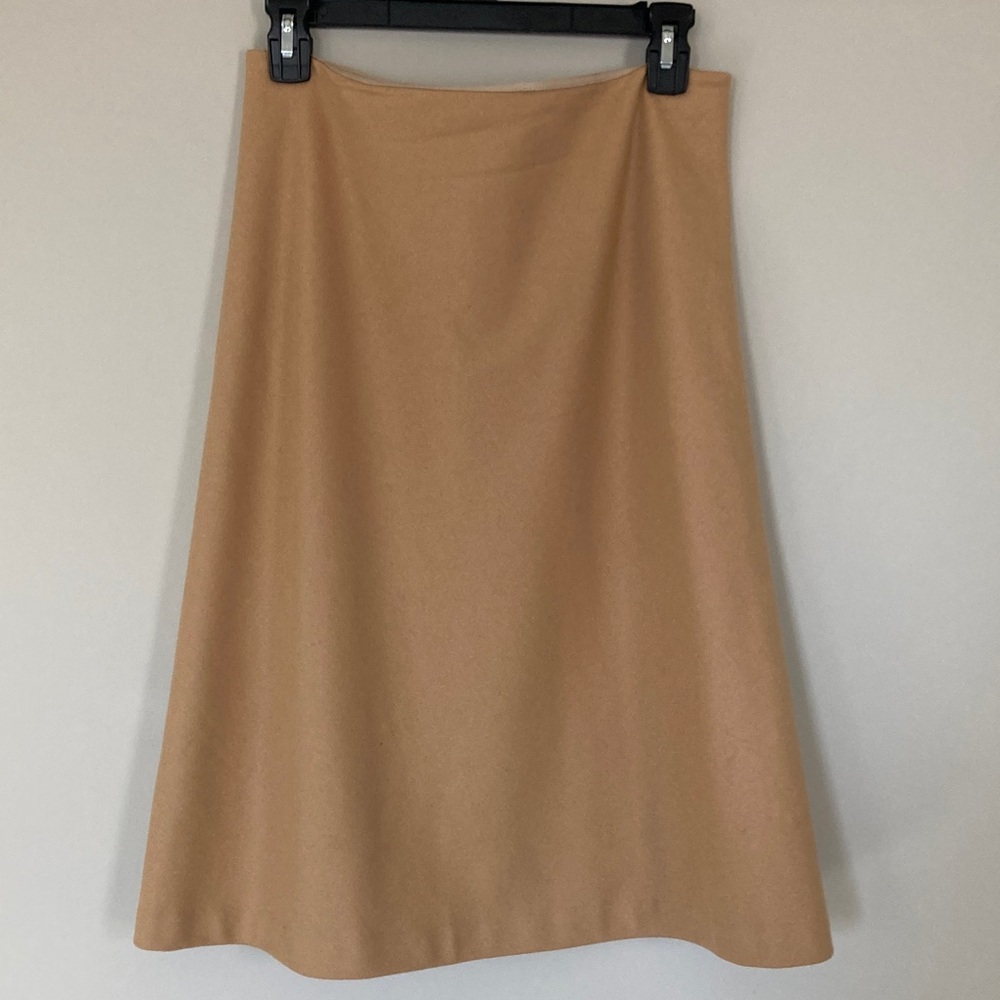 J. Crew Classic Tan Camel wool blend A-Line Skirt
